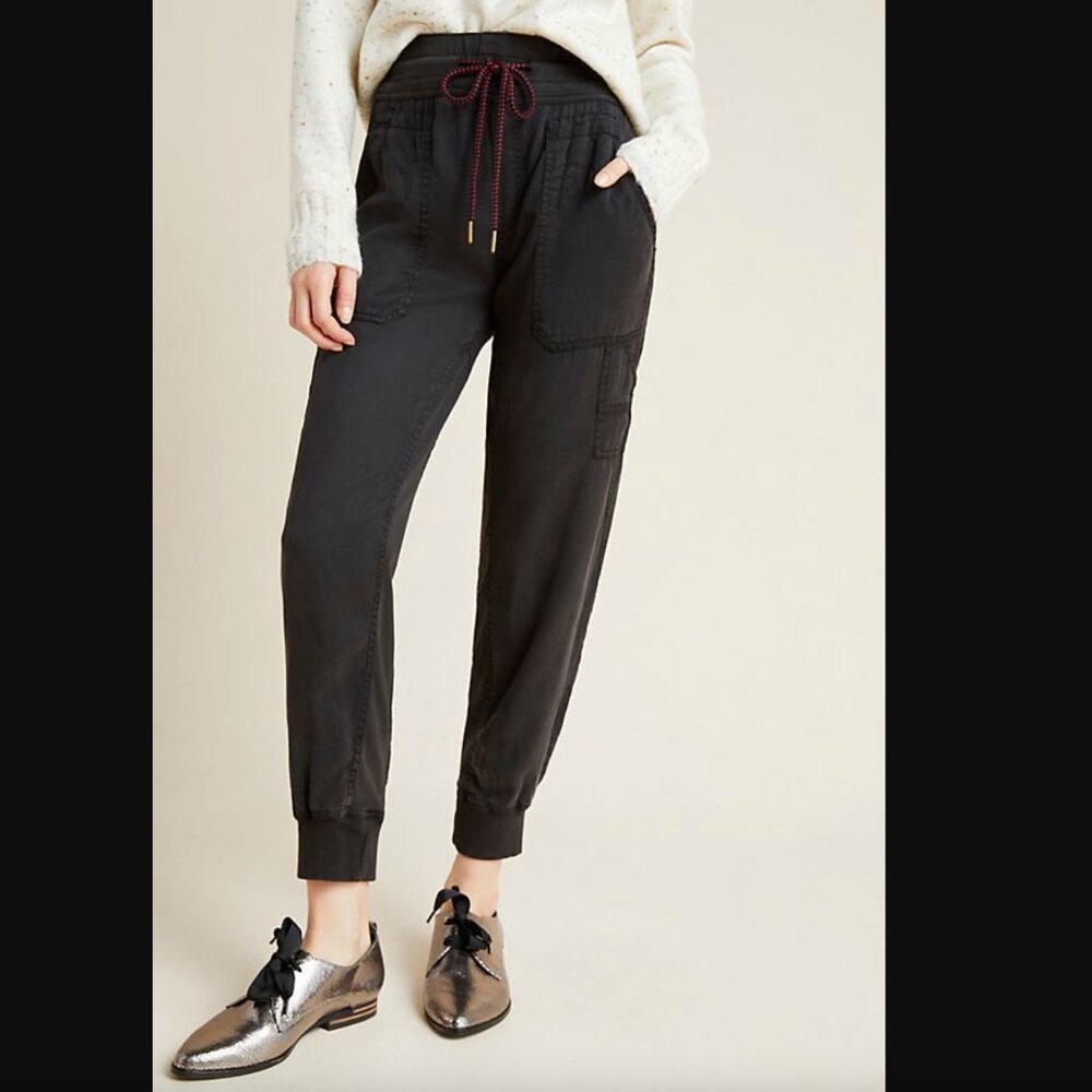 Anthropologie The Nomad Joggers Dark Gray Size Small Pull On High Rise